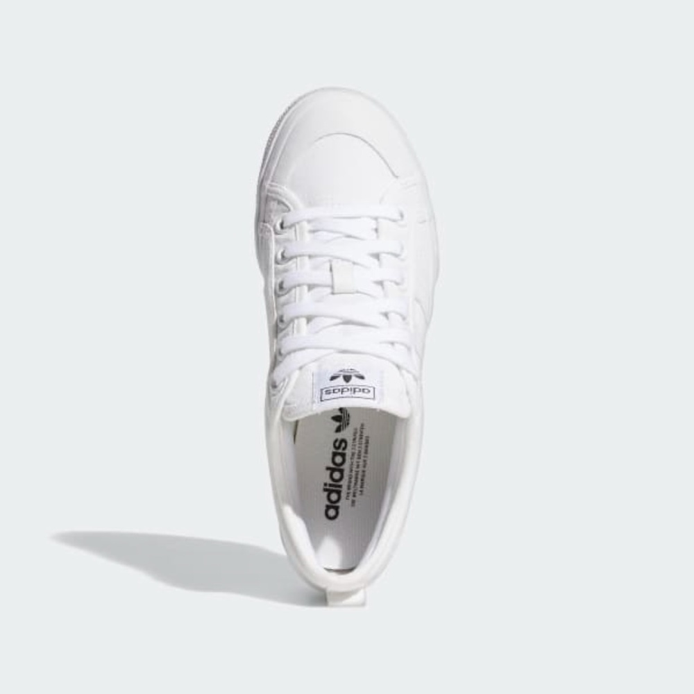 Adidas Nizza Platform Low Womens Casual Shoes Triple White FV5322 NEW Multi Sz - Picture 3 of 10